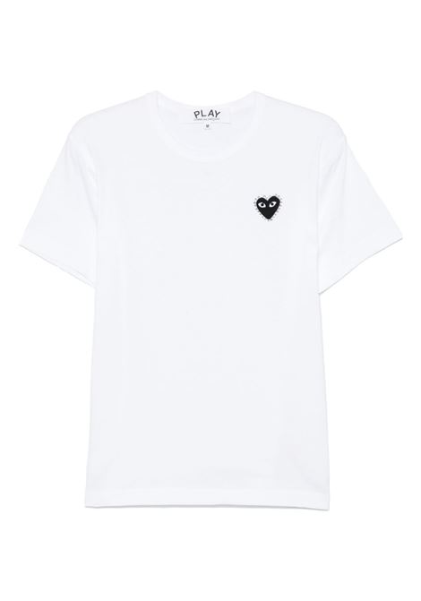 emblem t-shirt unisex white COMME DES GARÇONS PLAY | AX-T801-0511
